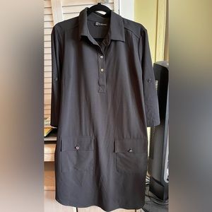 NY&Co NWT Black belted dress. Size large.